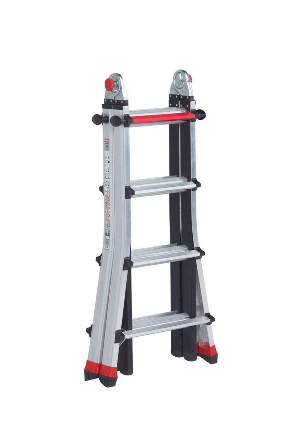 Rent the professional folding ladder 4x4 steps 5m from Altrex at BIYU. Sturdy aluminum ladder with various application possibilities.