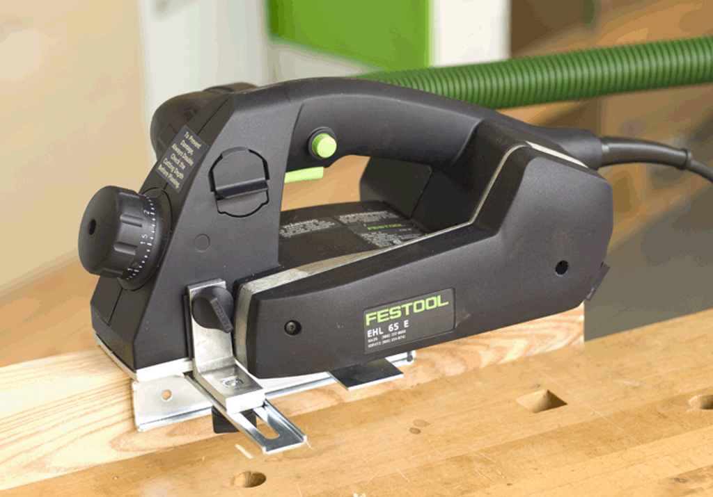 The Festool one-handed planer is perfect for woodworking. Easy and affordable rental with BIYU.