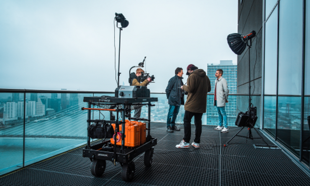 The Wattsun DOCK is used by a camera crew 