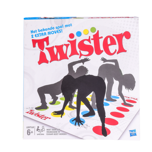 Hasbro Twister met 2 extra moves makkelijk en goedkoop huren bij BIYU