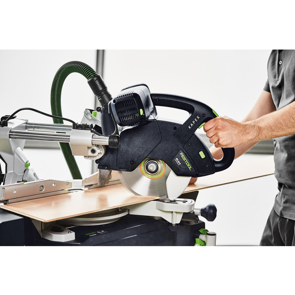 This Festool miter saw is perfect for trimming strips, profiles and square timber. Easy and affordable rental with BIYU.