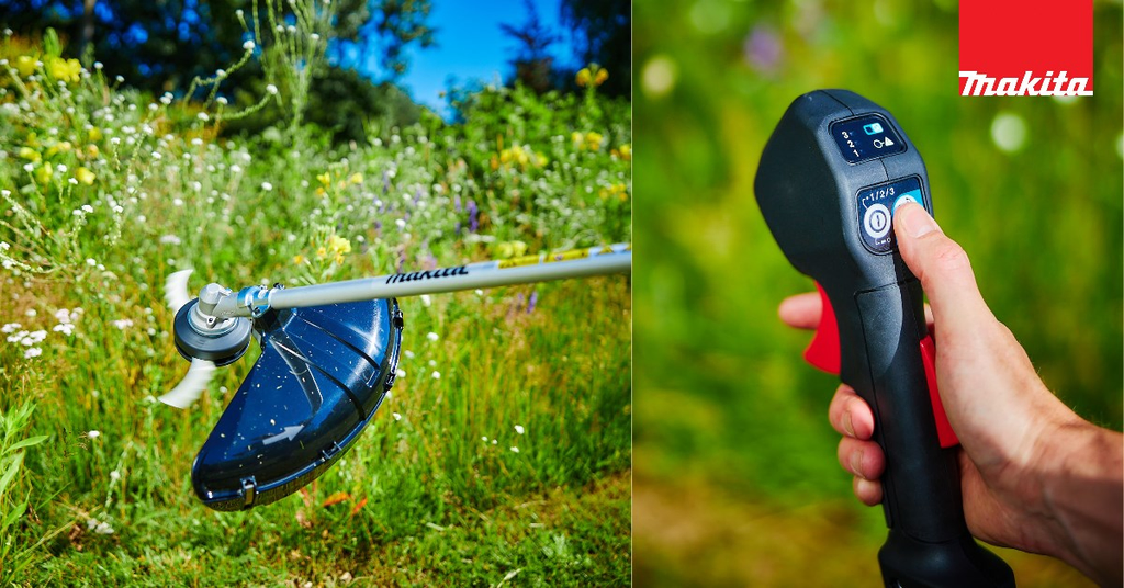 Makita accu elektrische bosmaaier DUR369 is ideaal voor maaiwerk in de tuin. Goedkoop en eenvoudig huren bij BIYU.
