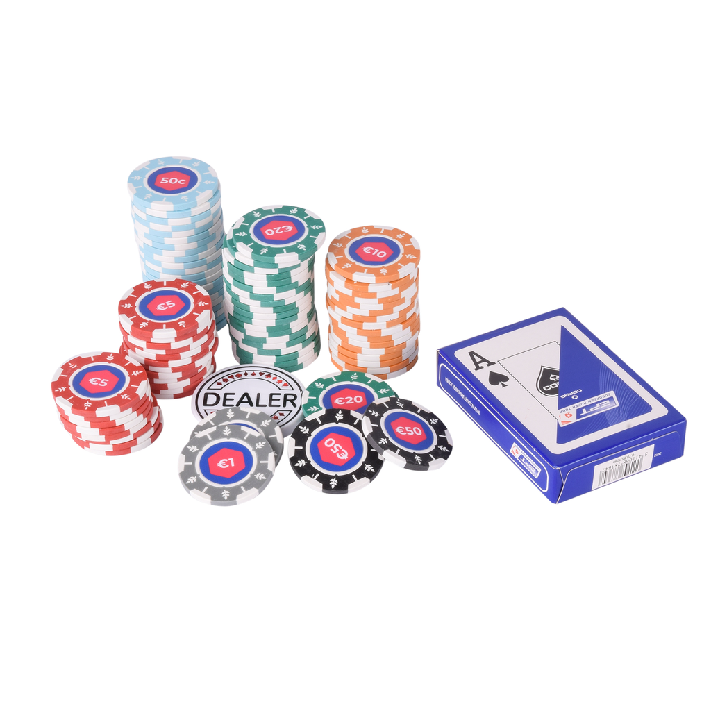 Pokerset chips. Affordable rental with BIYU.