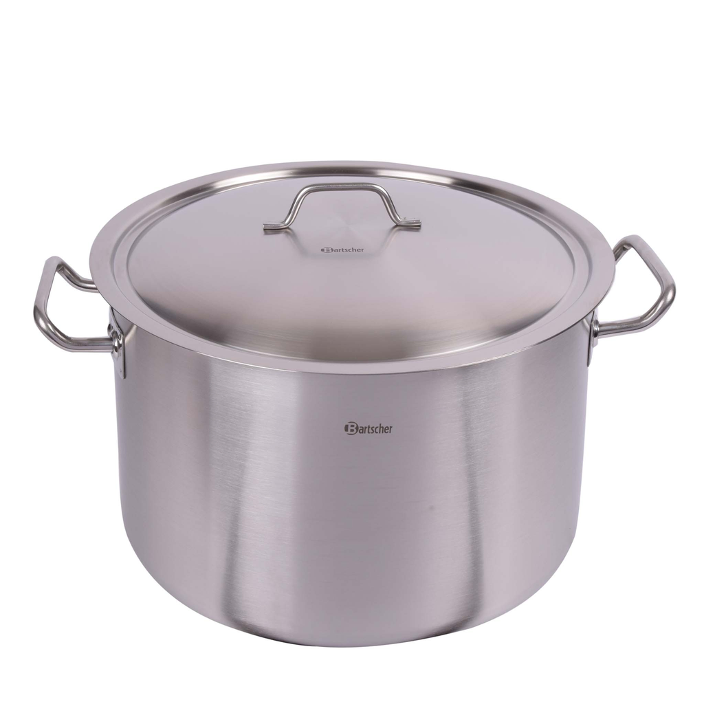 Rent a professional 30 liter stainless steel cooking pot from BIYU for large parties or events, outdoor cooking or home cooking. Ideal for soups, stews and other dishes.