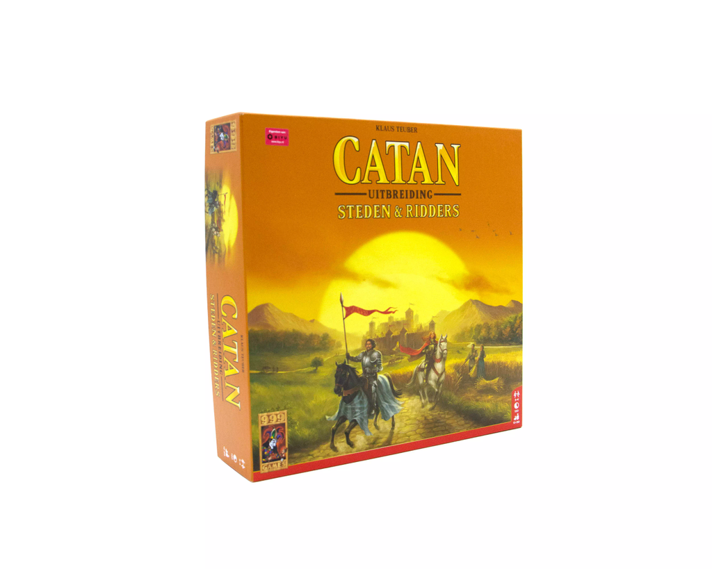 Rent the Cities and Knights expansion for Catan at BIYU - Protect your city against barbarians and build knights! Perfect for a strategic night with friends.