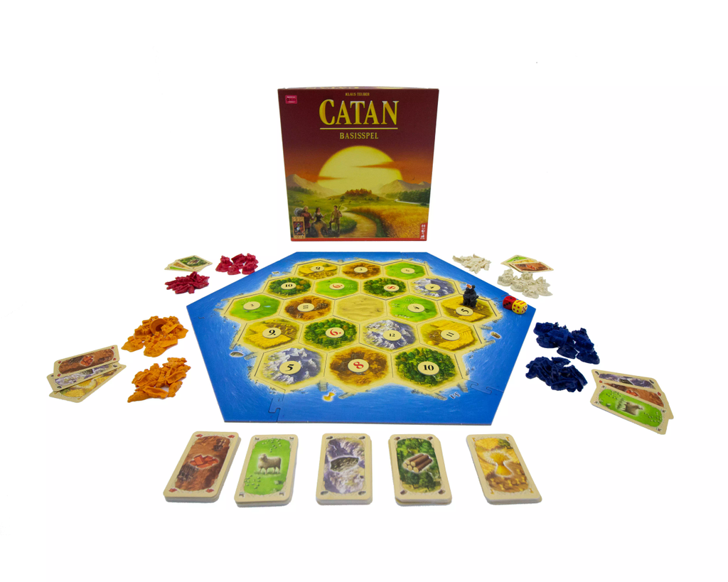 999 Games Kolonisten van Catan basisspel bord met kaarten goedkoop en makkelijk huren bij BIYU