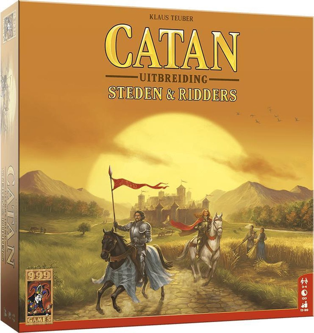 999 Games Catan Game Expansion Cities and Knights. Game Cover. Affordable rental at BIYU.