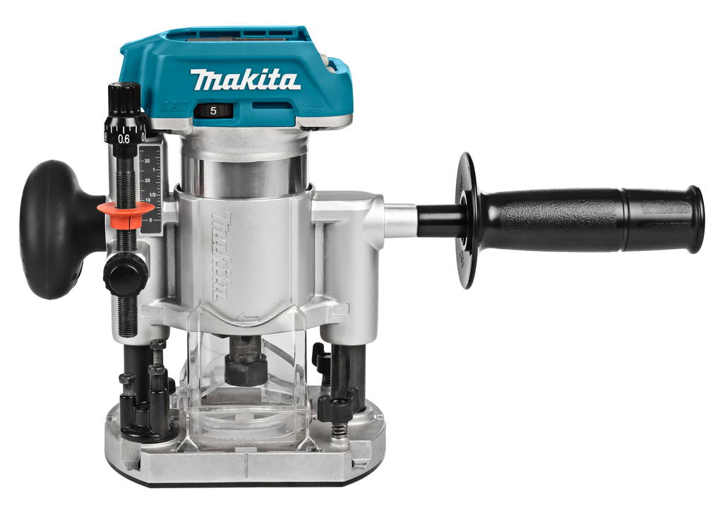 Makita cordless router feautures a brushless motor for low maintenance and longer run time per battery