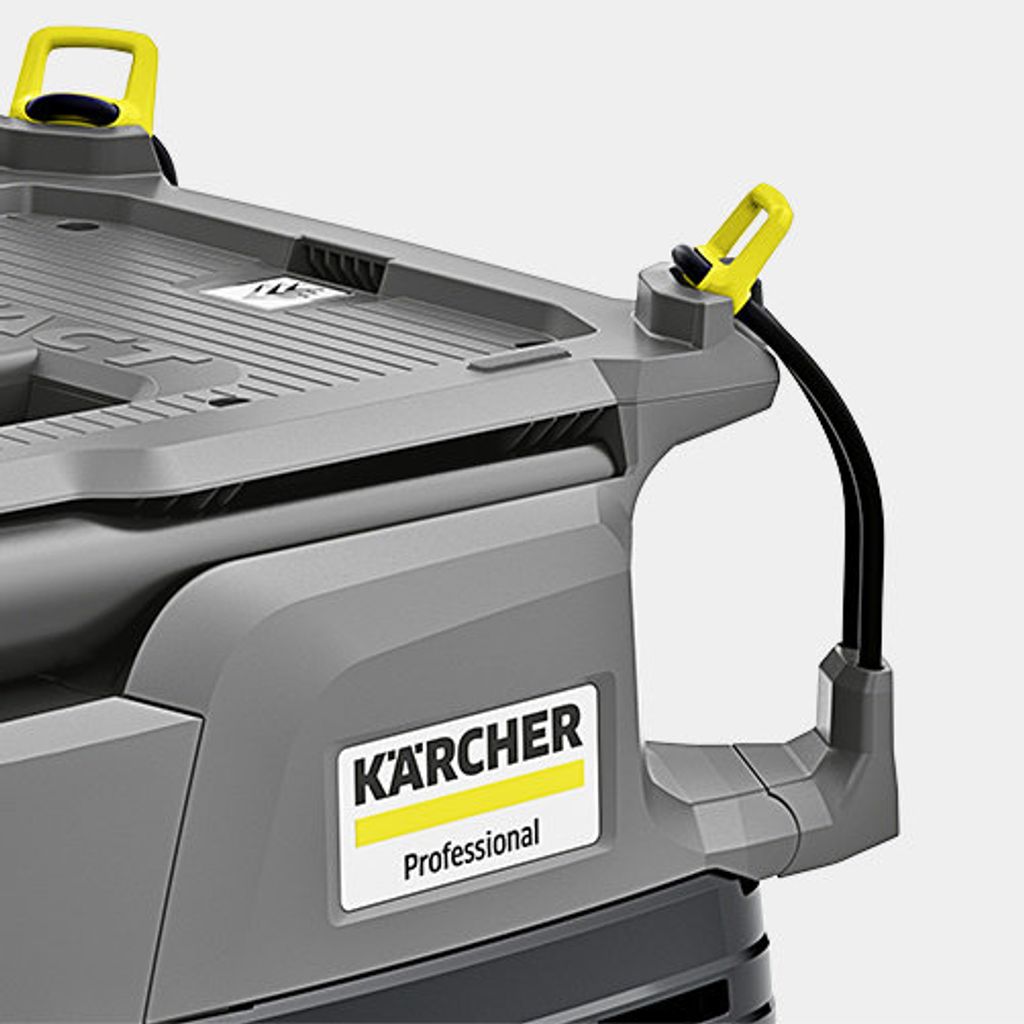 The Kärcher professional wet and dry vacuum cleaner NT 30/1 Tact L has flexible storage space for hoses and power cord. Rent from BIYU