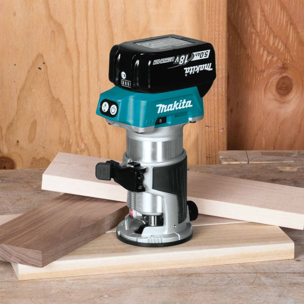 Makita cordless router is ideal for both delicate and high speed routing and trimming