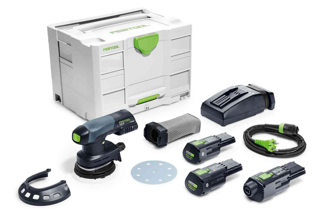 Festool eccentric sander to sand all types of wooden surfaces. Easy and cheap rental with BIYU