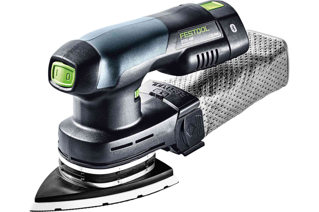 The Festool cordless delta sander to sand hard-to-reach places. Easy and affordable rental with BIYU