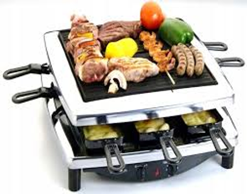 Steba gourmet set for 8 persons (grill, raclette, teppanyaki, stone grill) rent with BIYU