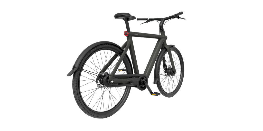 Huur de VanMoof S5 elektrische fiets bij BIYU: duurzaam, comfortabel en gemakkelijk in gebruik.