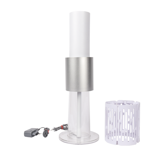 Air purifier to reduce harmful substances in the air.  All parts and power connection shown. Rent from BIYU.