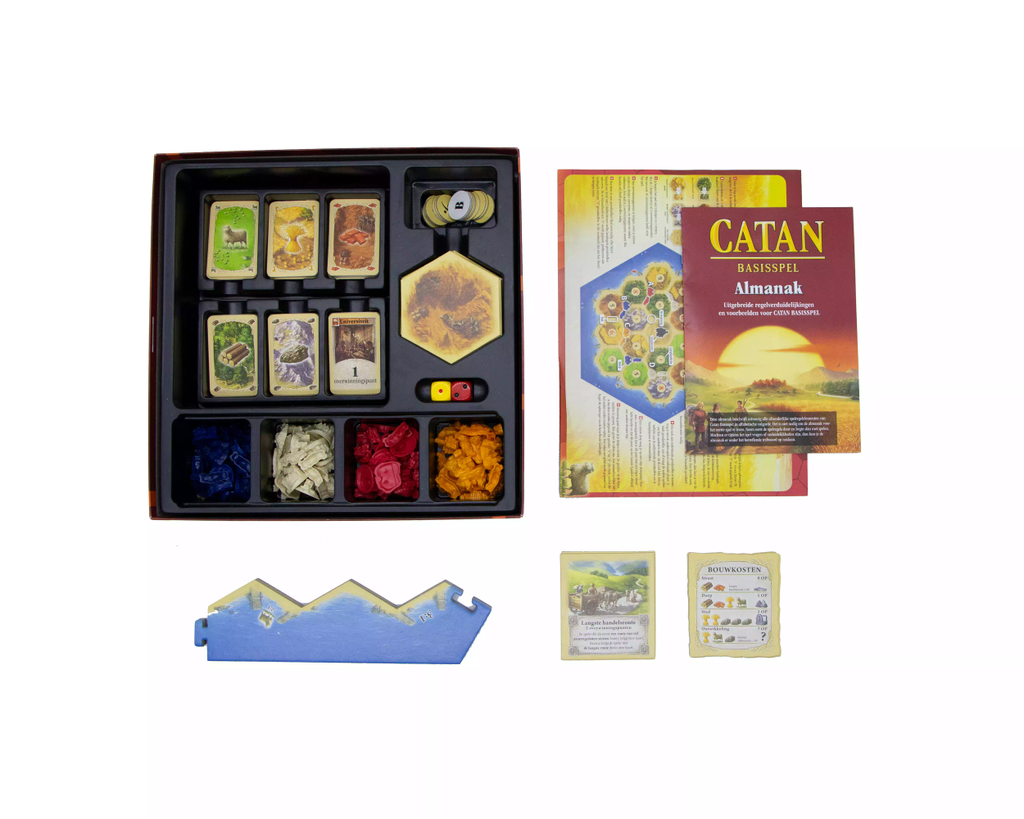 999 Games Kolonisten van Catan basisspel bord ingezoomd goedkoop huren bij BIYU