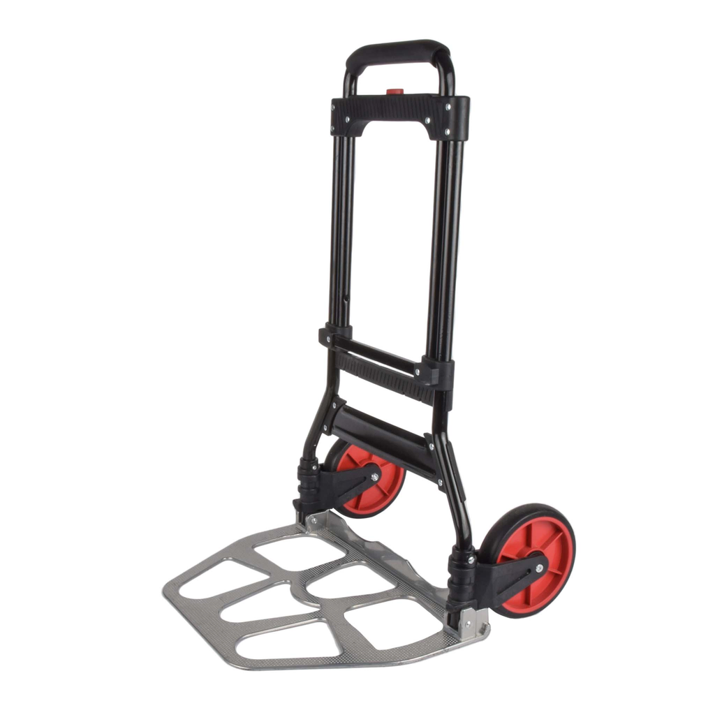 Rent this folding hand truck from BIYU for easy transportation of heavy loads. Easy to store and perfect for moving.