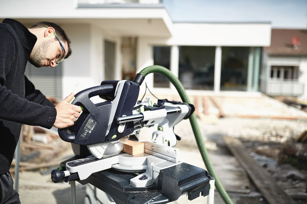 This Festool miter saw is ideal for mobile use in assembly applications. Easy and affordable rental with BIYU.